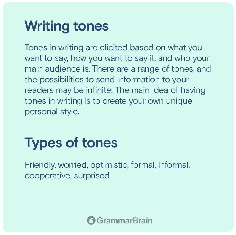 Writing tones