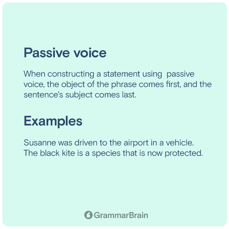 Passive voice infographic
