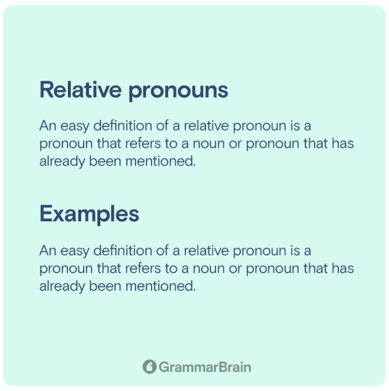 What Are Relative Pronouns Examples Definition Rules Grammarbrain 