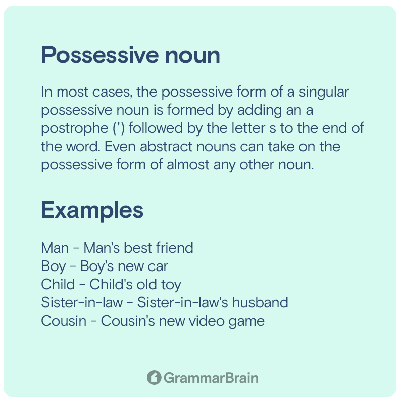 possessive noun
