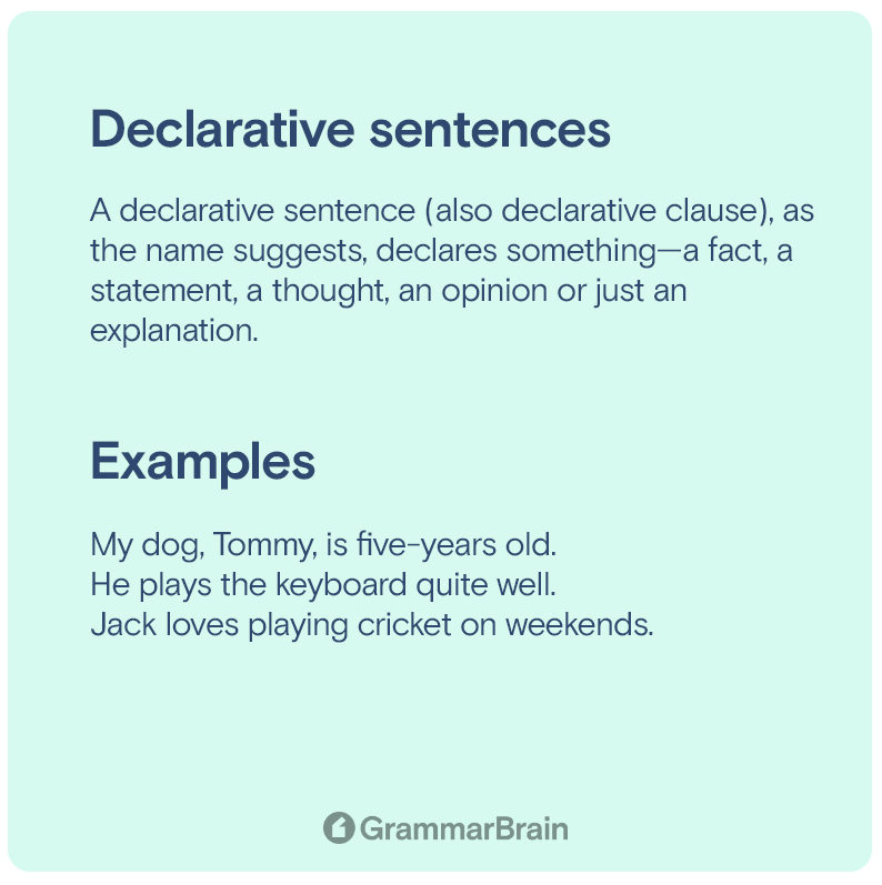 Declarative sentence