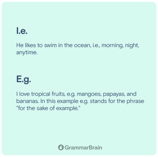 E G Definition In English