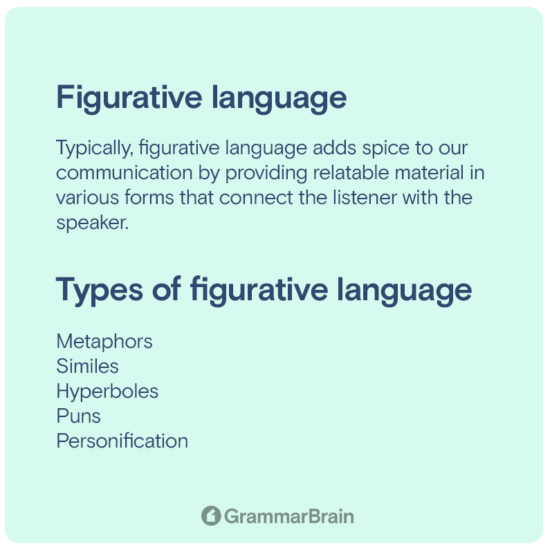 Figurative Language—Definition, Types, Examples | GrammarBrain