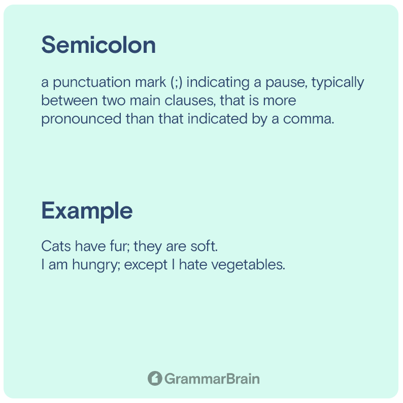 Semicolon infographic