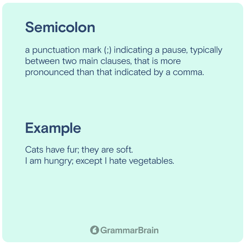 The Semicolon How To Use Them Correctly Examples GrammarBrain