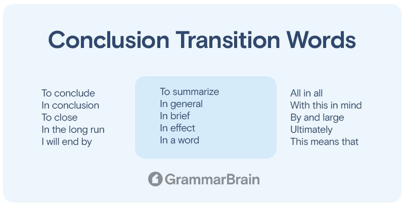 good closing transitions for essays