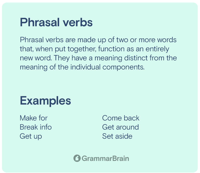 Phrasal verbs