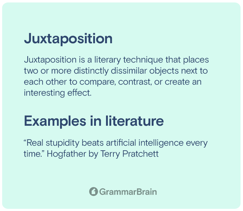 juxtaposition in thesis statement