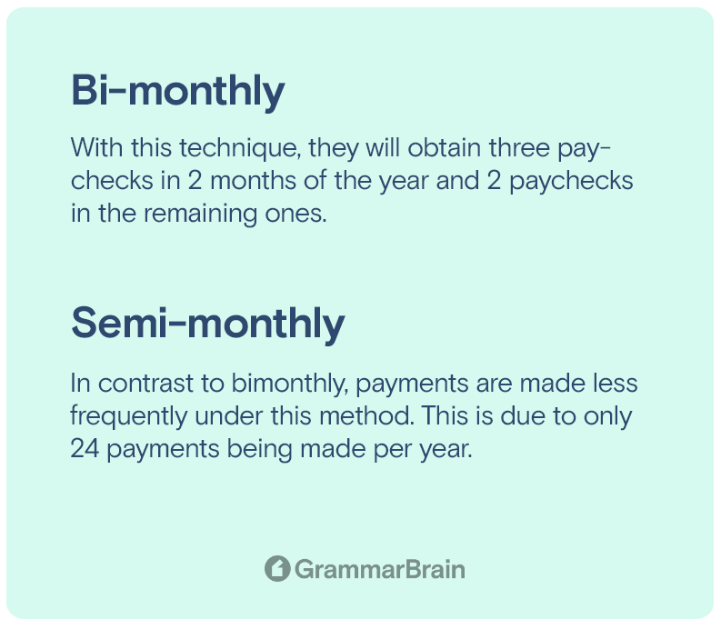 Bi-monthly vs. semi-monthly