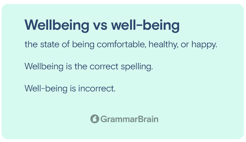 Wellbeing vs. wellbeing