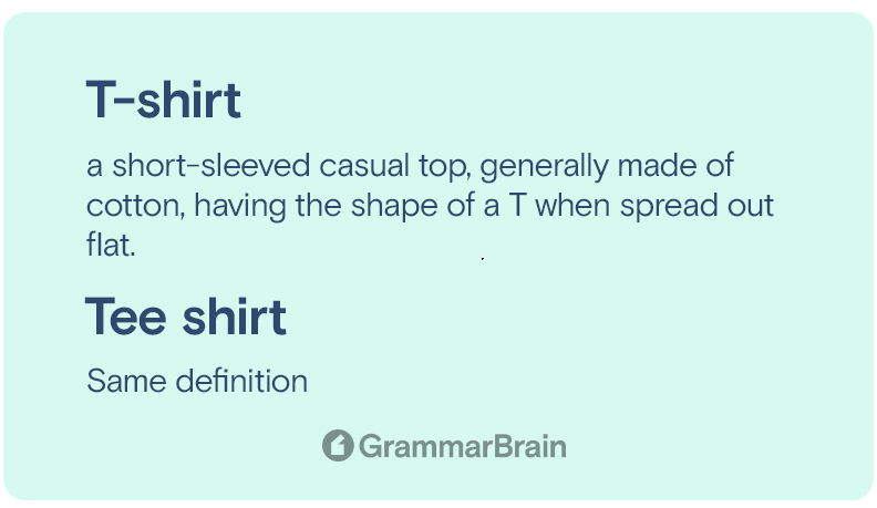 T-Shirt vs. Tee Shirt—Which Spelling is Correct? (Examples)