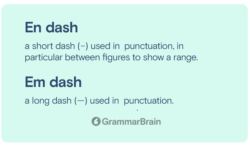 Em dash vs. en dash