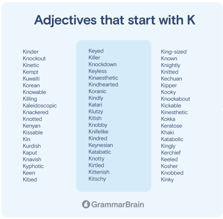 big-list-of-adjectives-that-start-with-k-positive-negative-descriptive-grammarbrain