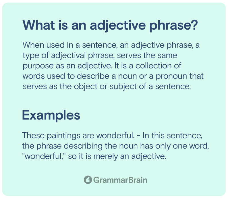 Adjective phrase