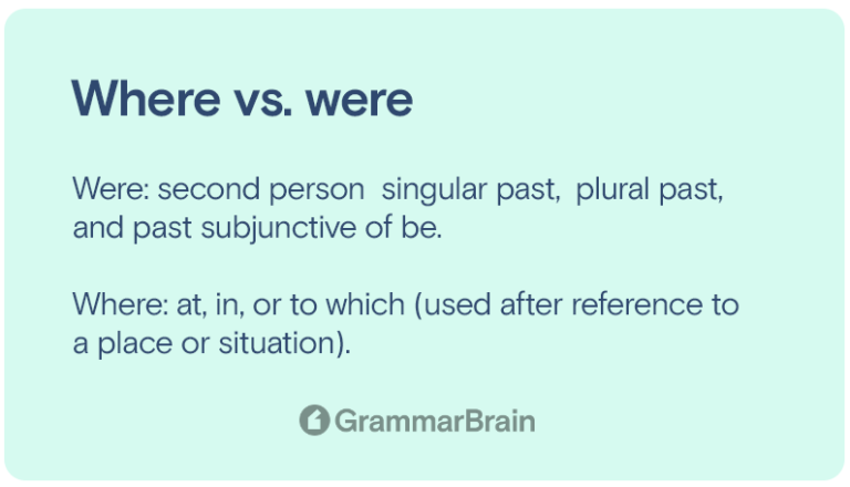 Understanding Where vs. Were (Grammar, Differences, How to Use Them ...