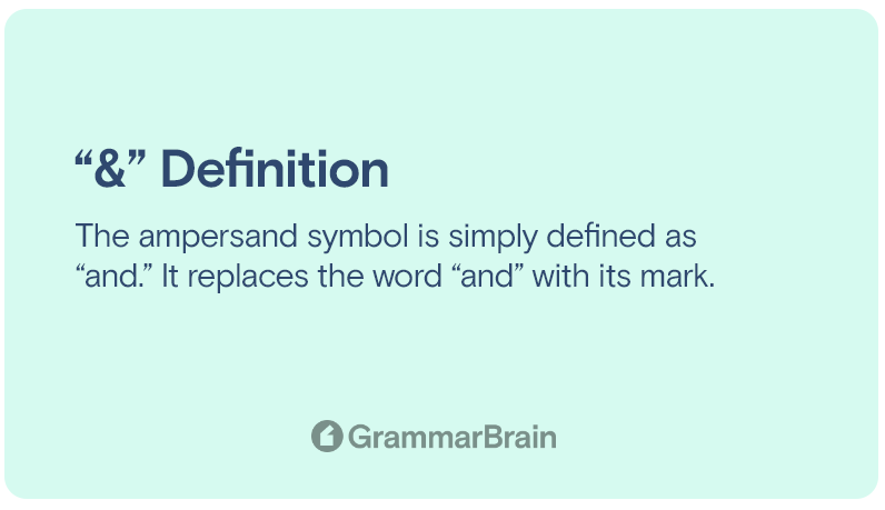 Ampersand definition