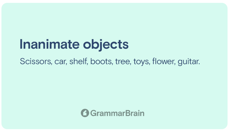 Inanimate objects