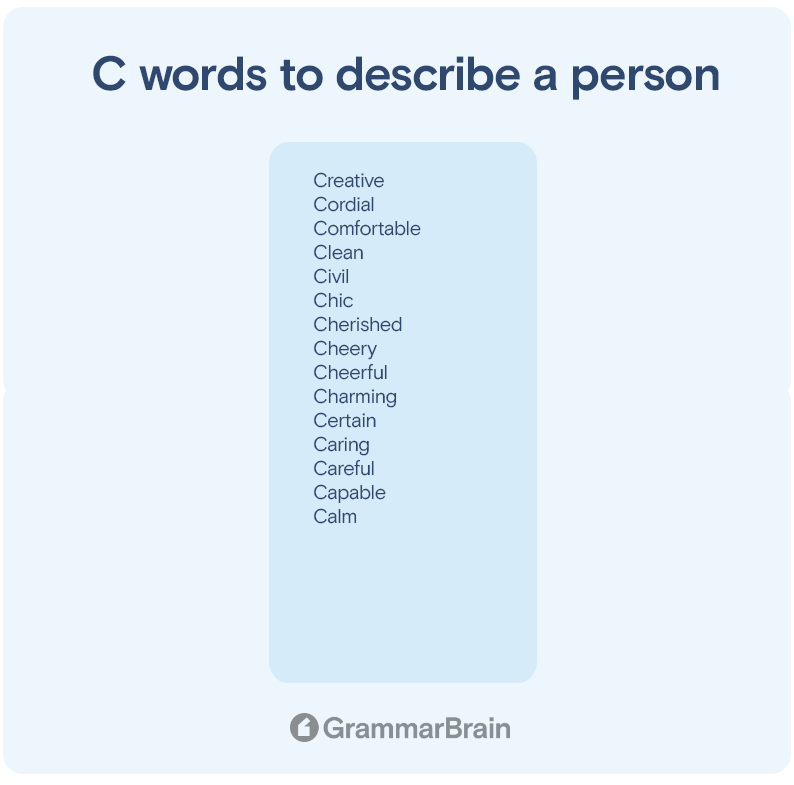 "C" words to describe someone
