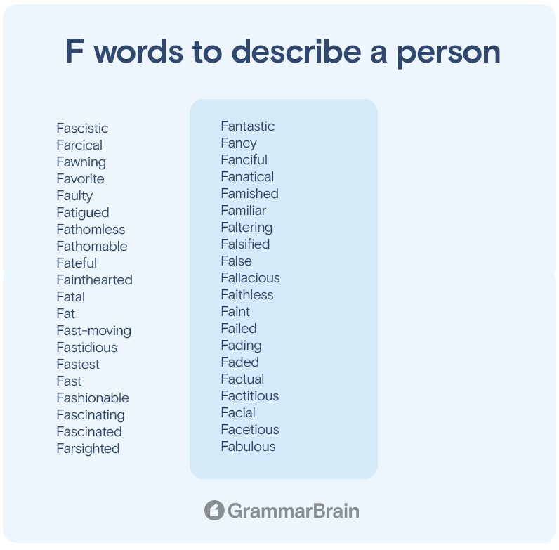 "F" words to describe someone