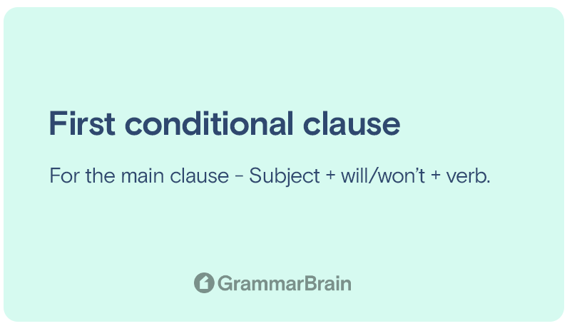 First conditional clause