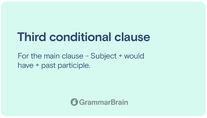 Third conditional clause