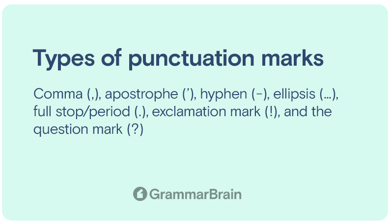 Types of punctuation marks