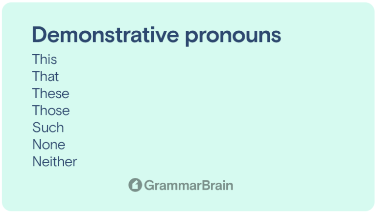 What Are Demonstrative Pronouns? (Definition, Examples, How To Use ...