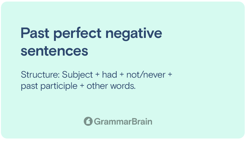 Past simple negative sentences