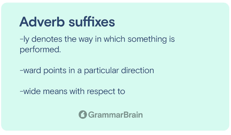 Adverb suffixes