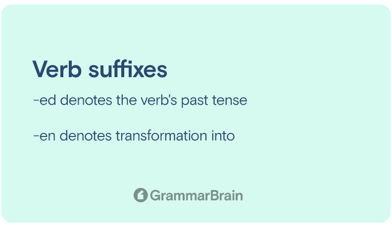 Verb suffixes