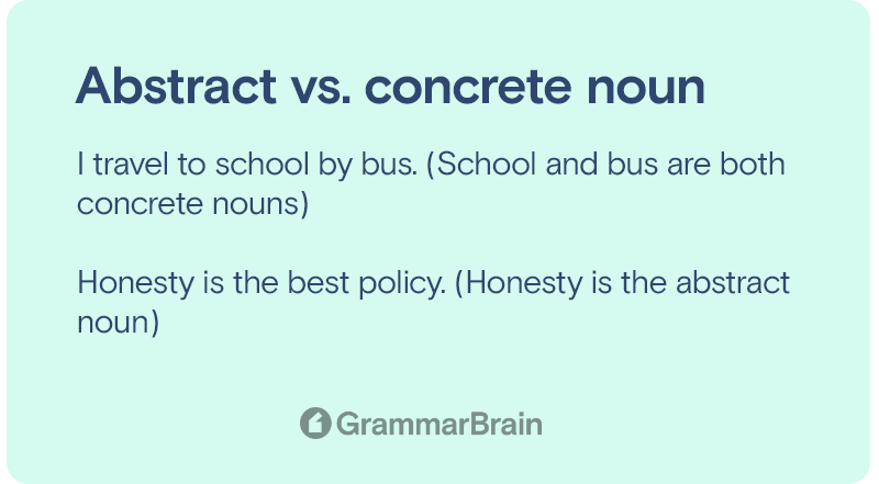 Abstract vs. concrete noun