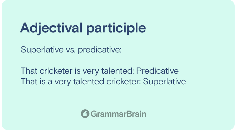 Adjectival participle