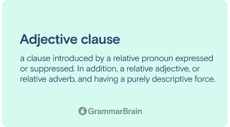 Adjective clause