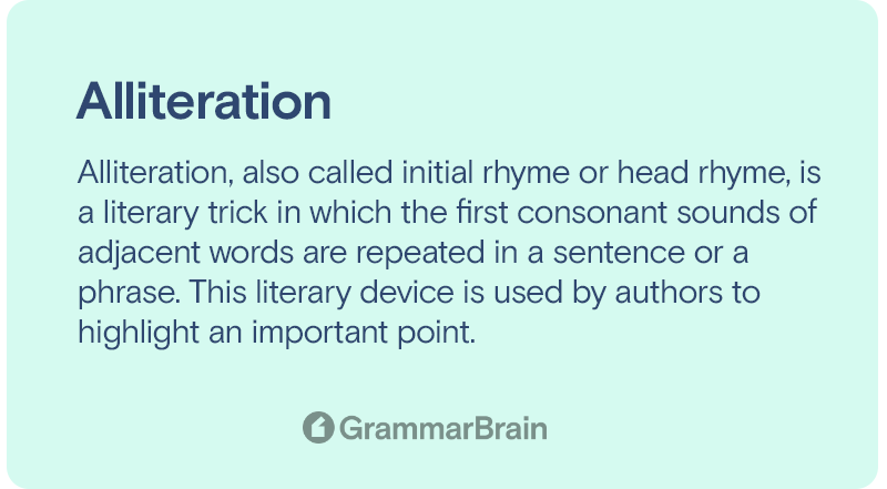 Alliteration definition