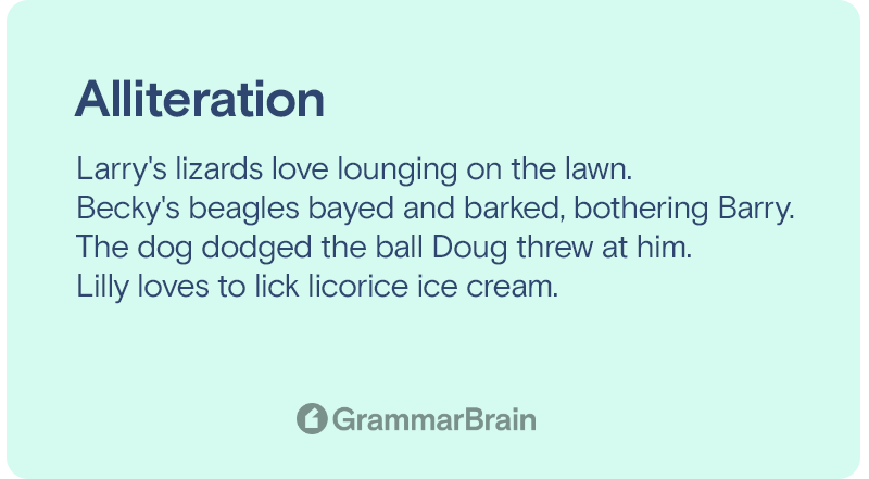 Alliteration examples