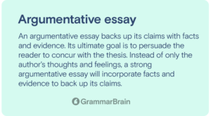 argumentative essay answer key