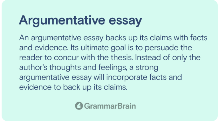 is argumentative essay subjective