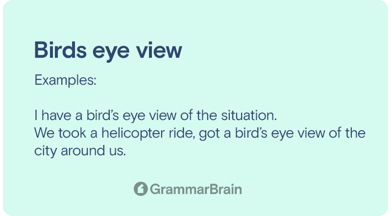 Bird's eye view