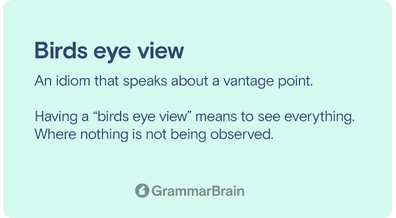 Bird's eye view