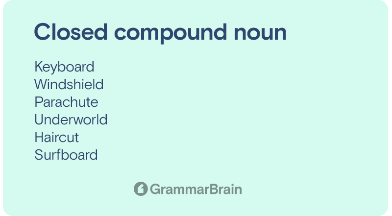 Closed compound noun