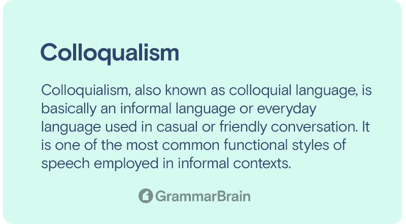 Colloquialism