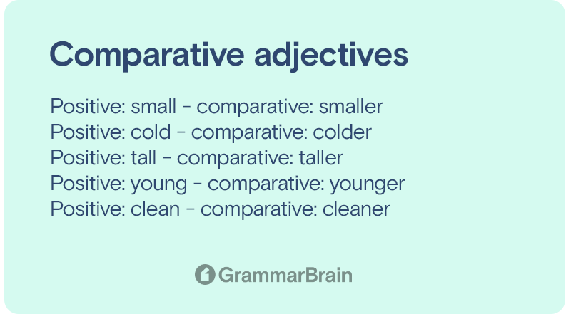 Comparative adjective examples