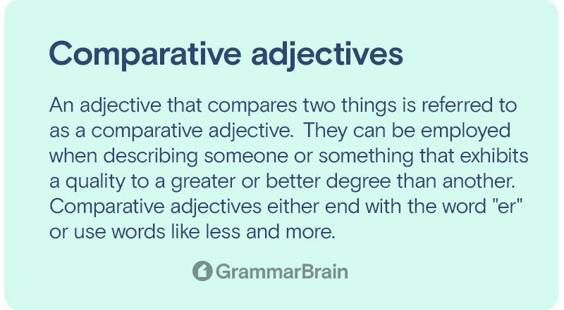 Comparative adjective