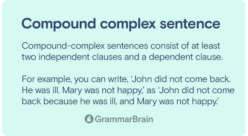 Compound complex sentence