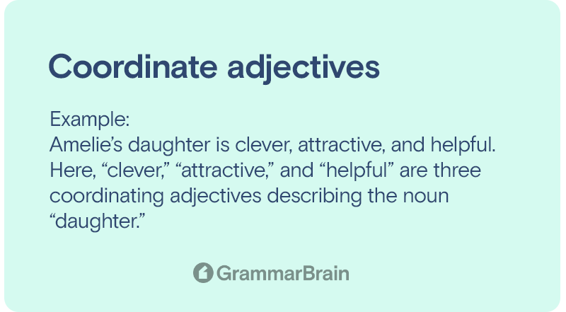 Coordinate adjectives