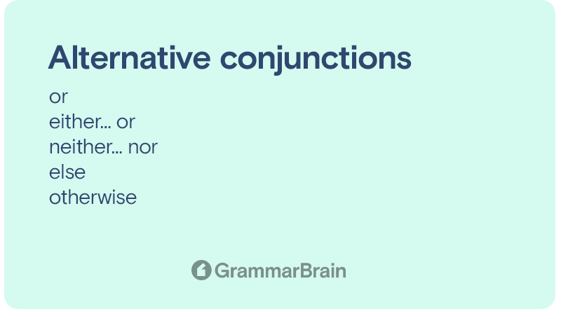 Alternative conjunctions