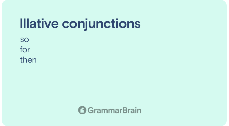 Illative conjunctions