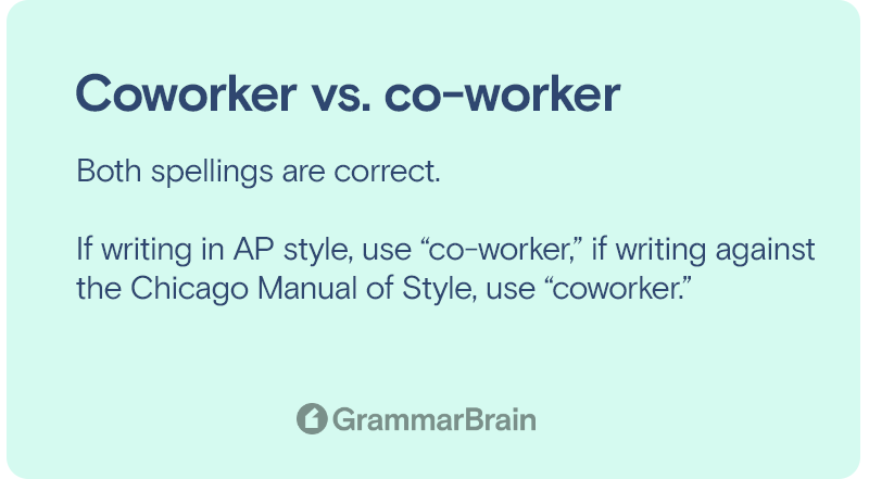 Coworker vs co-worker