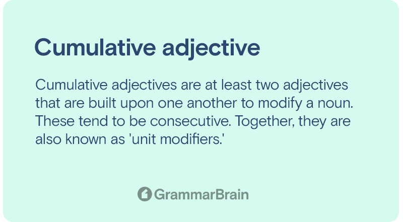 Cumulative adjective