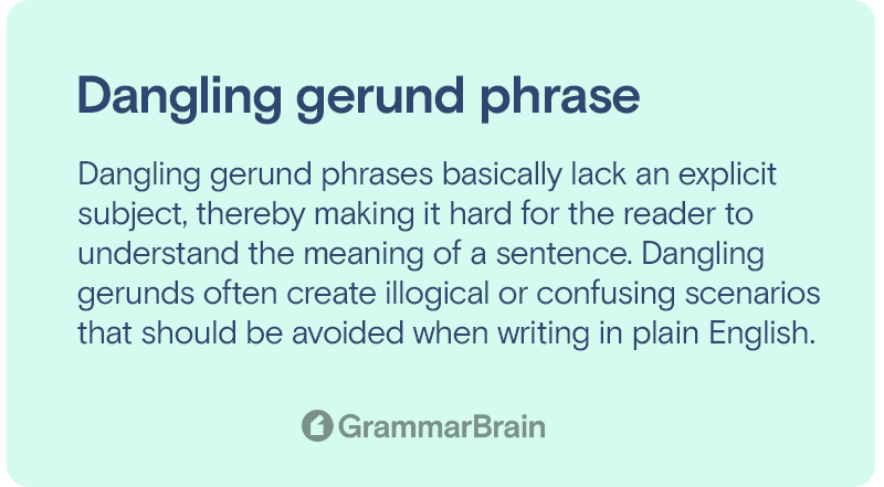 Dangling gerund phrase definition